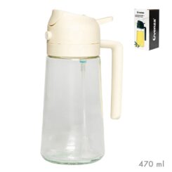 Galheteiro 2 em 1 antigota/ spray, bege, 430 ml