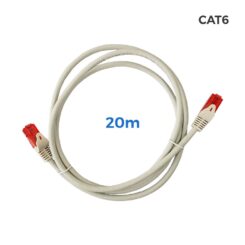 Cabo UTP CAT.6 conector RJ45 cobre lszh cinzento 20m