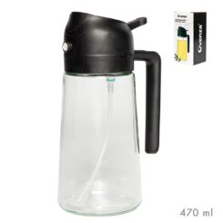 Galheteiro 2 em 1 antigota/ spray, preto, 430 ml