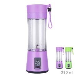Liquidificador portátil recarregável VIA USB, cores sortidas, 380 ml