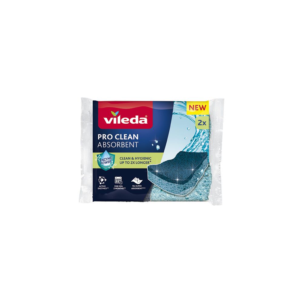 Esfregão de viscose absorvente Pro clean, 2 peças