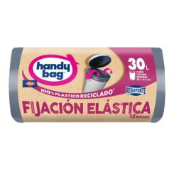 Sacos do lixo fixação elástica 30 l (55 x 63 cm), 12 UDS