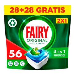 Detergente em pastilhas para máquina loiça, tudo em 1 original, 28 unidades + 28 unidades grátis