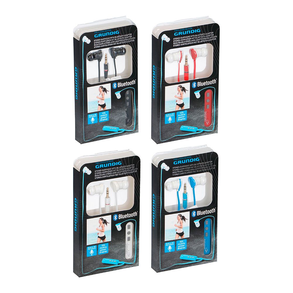 Fones de ouvido Grundig BT com microfone em diversas cores / modelos