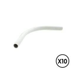 PVC rígido curvo ø 20 mm, cinza, 10 unid.