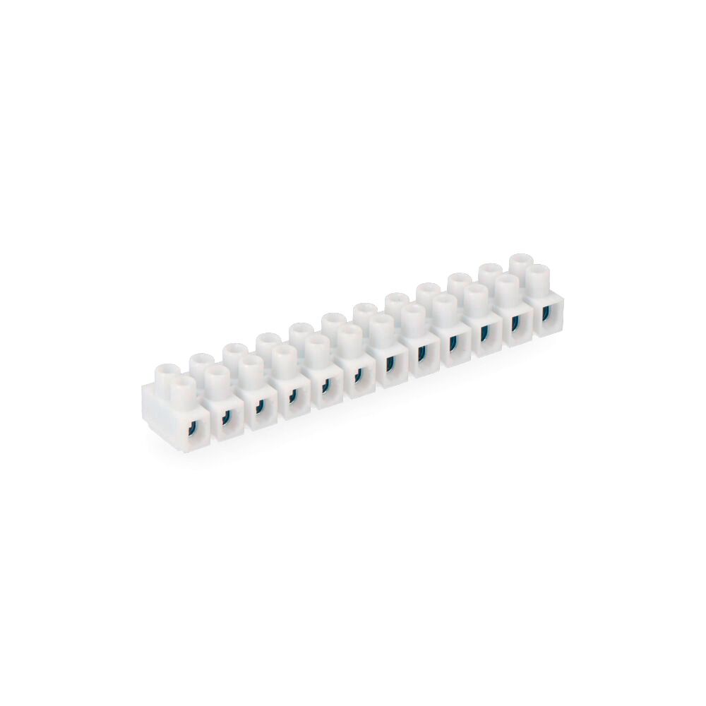 Régua de junção de 4mm, 12 conectores, homologada, branca