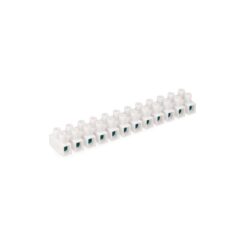Barra de conexão de 10 mm, 12 conectores, aprovada, branca