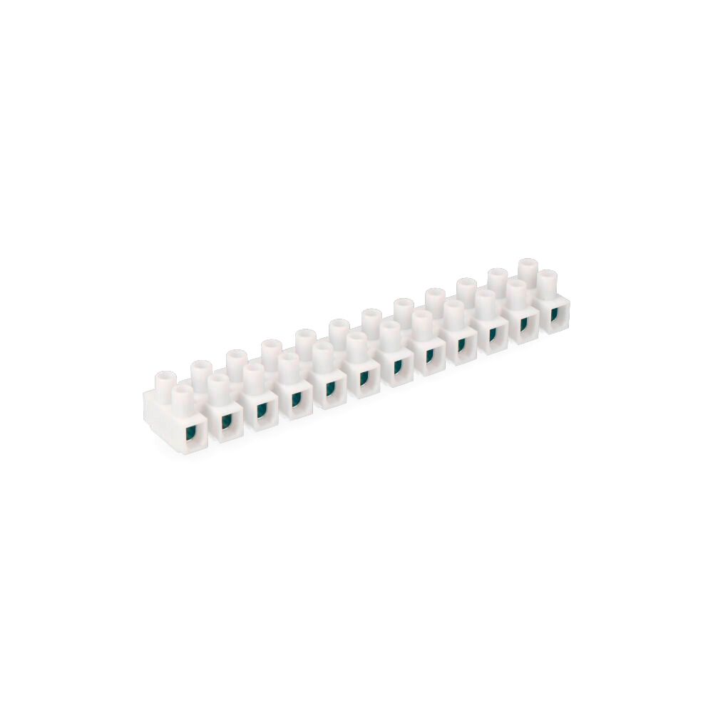 Barra de conexão de 10 mm, 12 conectores, aprovada, branca