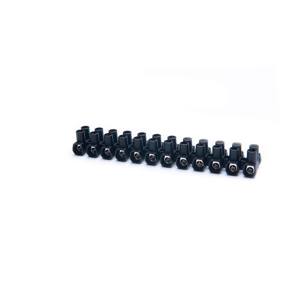 Tira de conexão 12 pólos 16 mm² preta