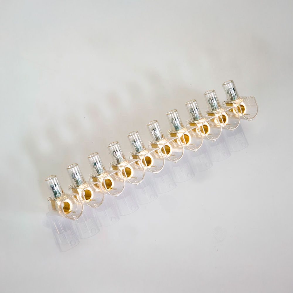 Terminal cego transparente 10 pólos 2,5 mm²