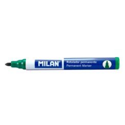 Pack com 12 marcadores permanentes verdes. ponta redonda milan
