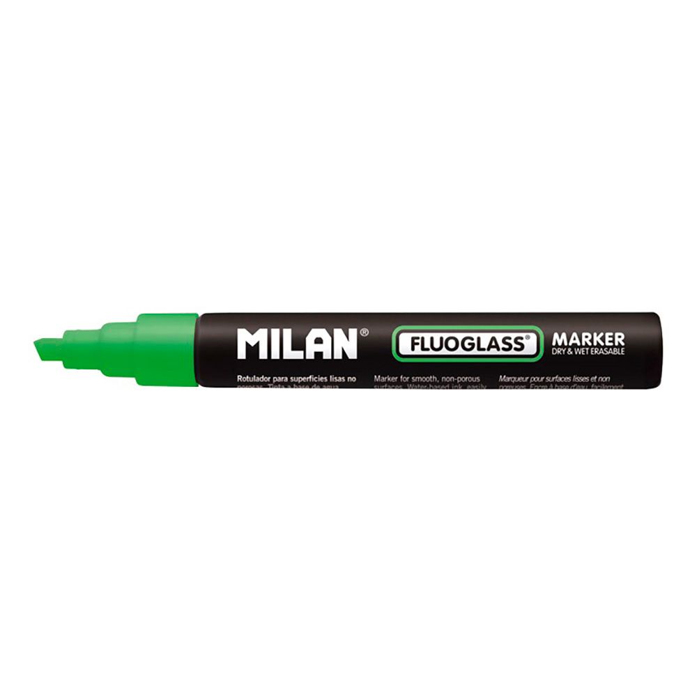 Marcador apagável Fluoglass 2-4 mm verde em blister