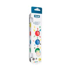 Caixa com 6 potes de pintura para dedos 25ml milan. 6 potes de 25ml