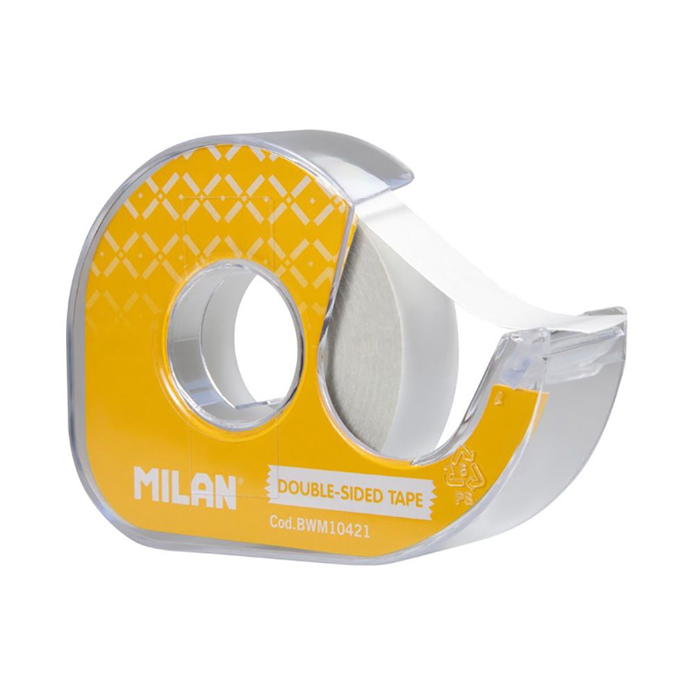 Blíster desenrolador amarelo com fita-cola de dupla face 15mm x 10m milan - Image 2