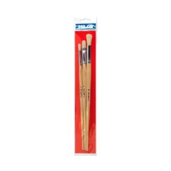 Blíster com 3 pincéis para óleo, acrílico serie 512 N° 6 e 10, serie 522 N° 8 milan