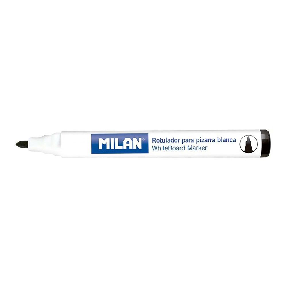 Caixa de 12 marcadores pretos Ø4,7mm para quadro-branco milan - Image 2