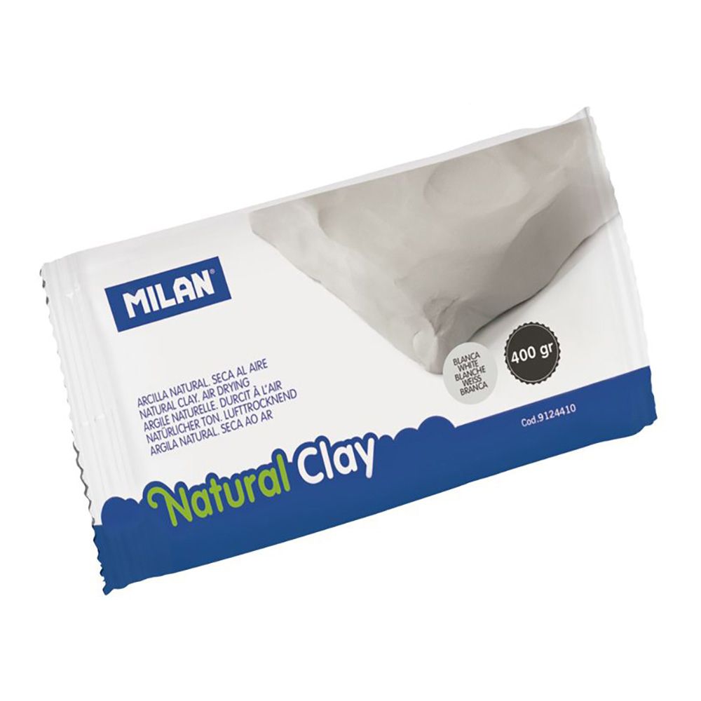 Argila natural 400g, seca ao AR COR branco milan
