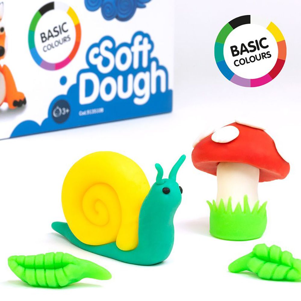 Caixa de 10 frascos de 85g plasticina básico soft dough milan - Image 4