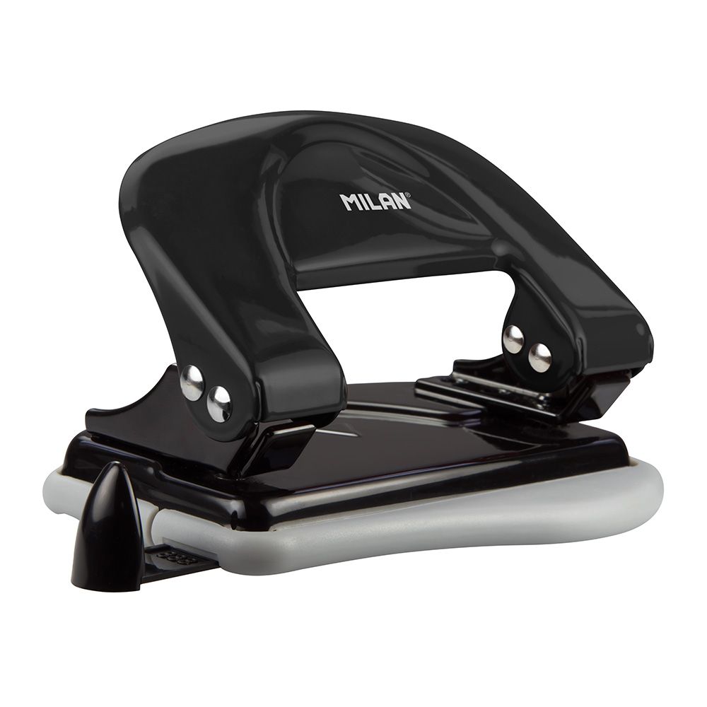 Furador para papel com guia preto milan