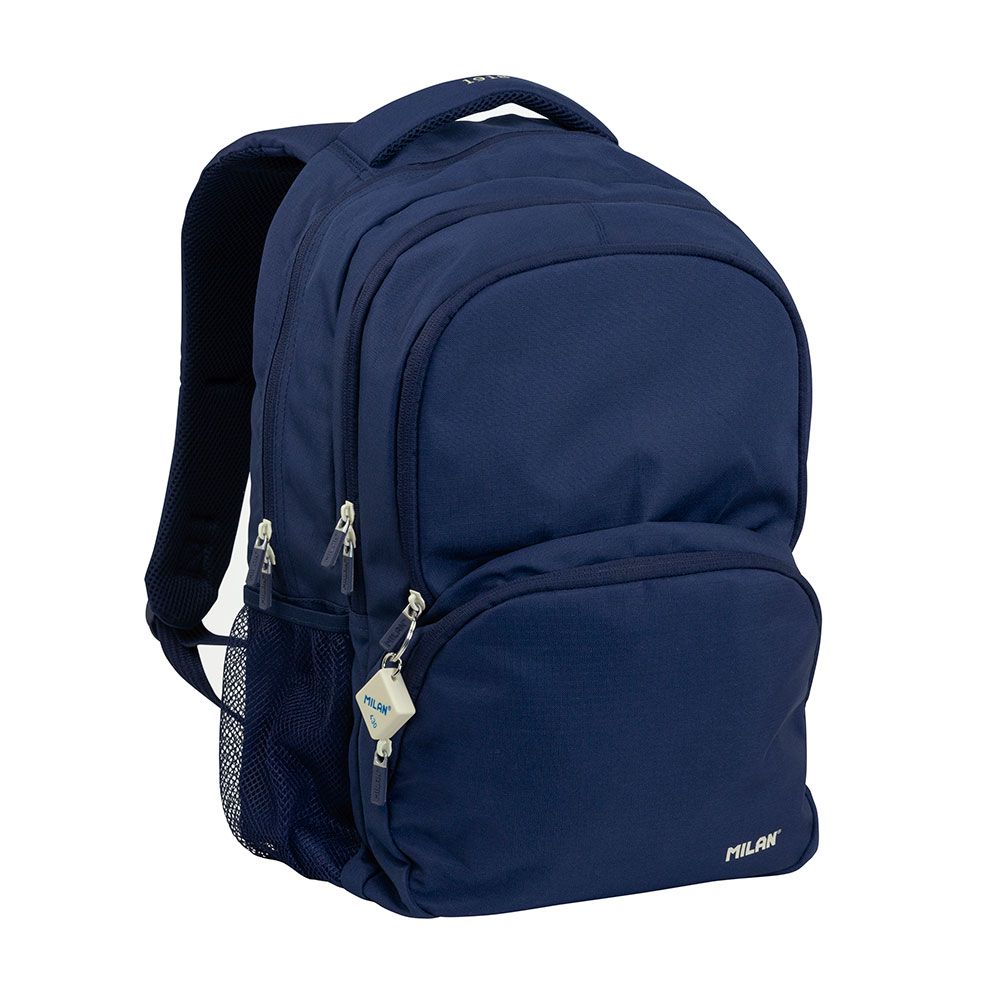 Mochila escolar com 4 fechos (25 L) serie 1918, azul marinho milan