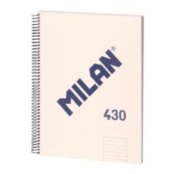 Caderno pautado A4 (7mm) bege. com espiral