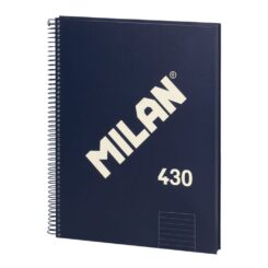 Caderno pautado A4 (7mm) azul-marinho. com espiral.