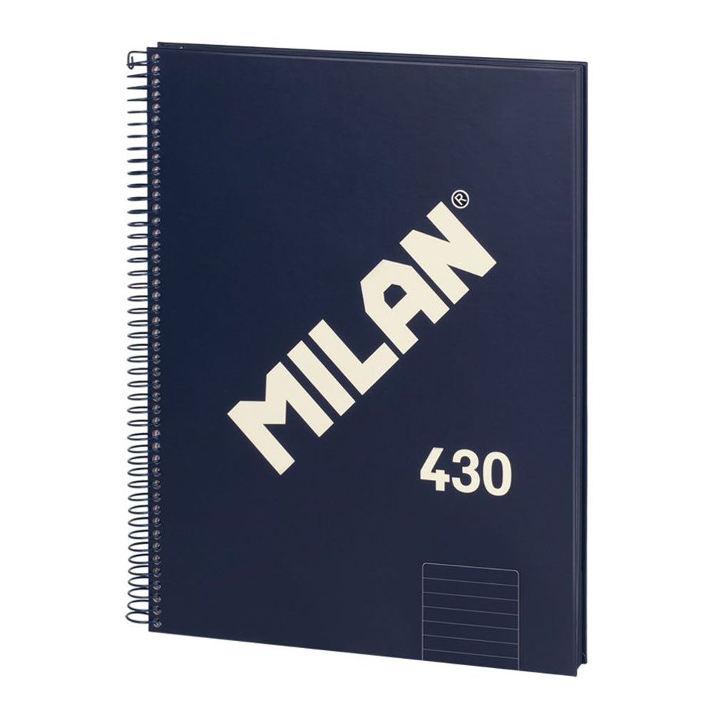 Caderno pautado A4 (7mm) azul-marinho. com espiral.