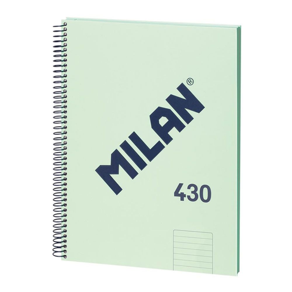 Caderno A4 com espiral pautada 7 mm verde