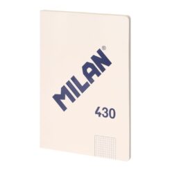 Caderno quadriculado colado A4, bege