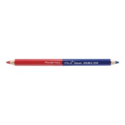 Lápis de ponta dupla vermelho e azul