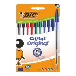Blister de caneta cristal sortido 10 unidades
