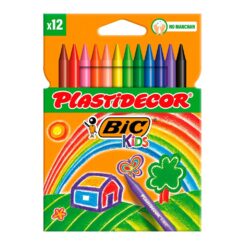 Ceras coloridas Plastidecor, blister 12 unidades