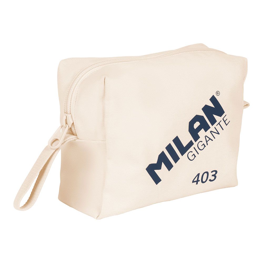 Bolsa de toilette grande "gigante 403 desde 1918" bege