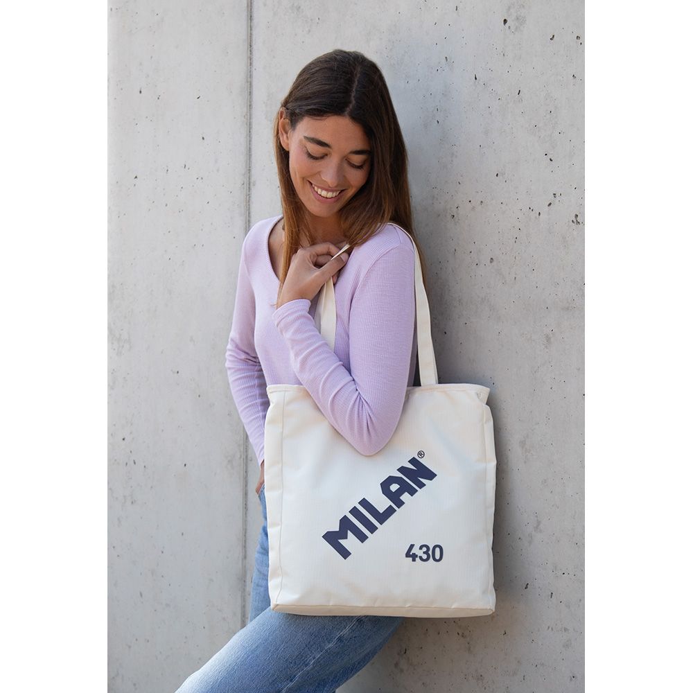 Saco de compras da coleção "milan® gigante 403 desde 1918" bege - Image 3