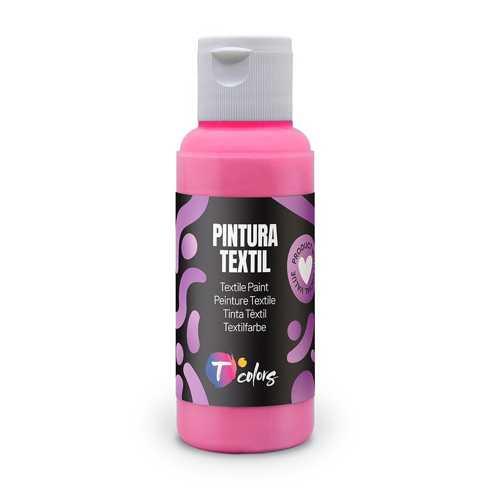 Tinta têxtil rosa , 80 ml