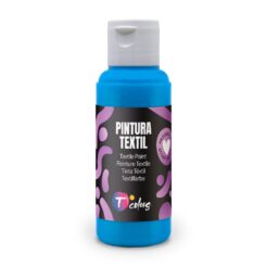 Tinta têxtil azul ciano, 80 ml