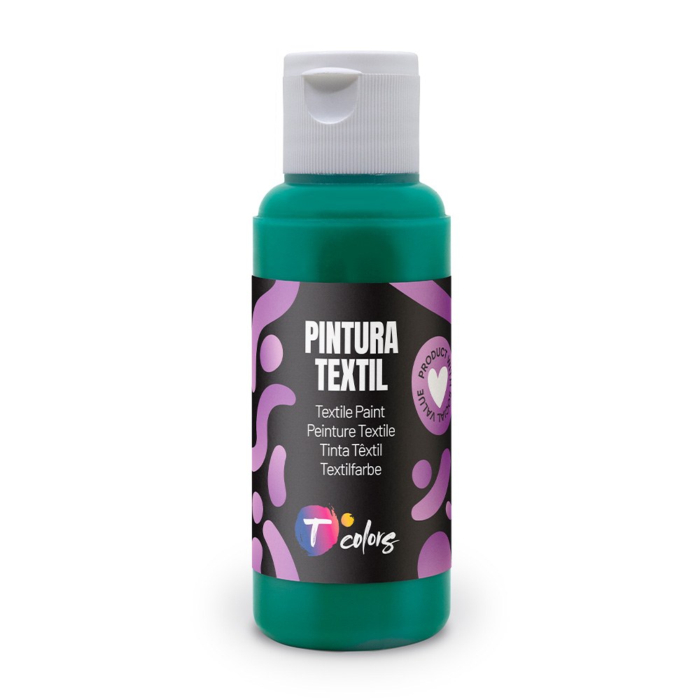 Pintura textil verde oscuro, 80 ml