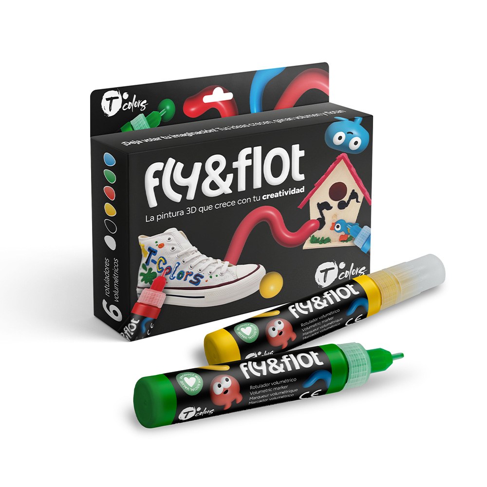 Marcadores volumétricos de pintura acrílica 3D, FLY & flot