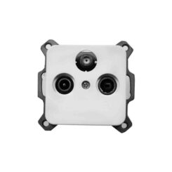 Tomada tv+fm+sat encastrar "serie term" branco 70x35x65mm (saco blíster)