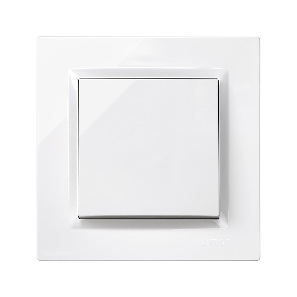 Interruptor cruz branco com quadro