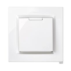 Plug monobloco 2P+T tipo F branco