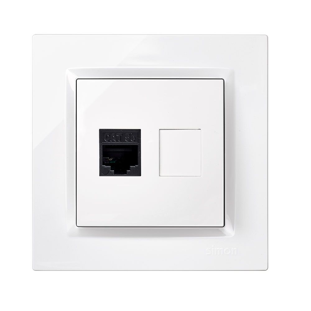 RJ45 base CAT.5E branco