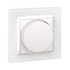 Interruptor LED branco regular com moldura