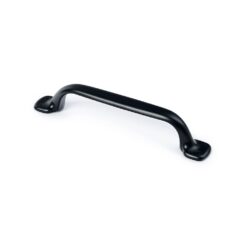 Puxador para móvel tipo ASA, modelo 580, de zamak com acabamento preto mate, 96 mm, blister 4 un.