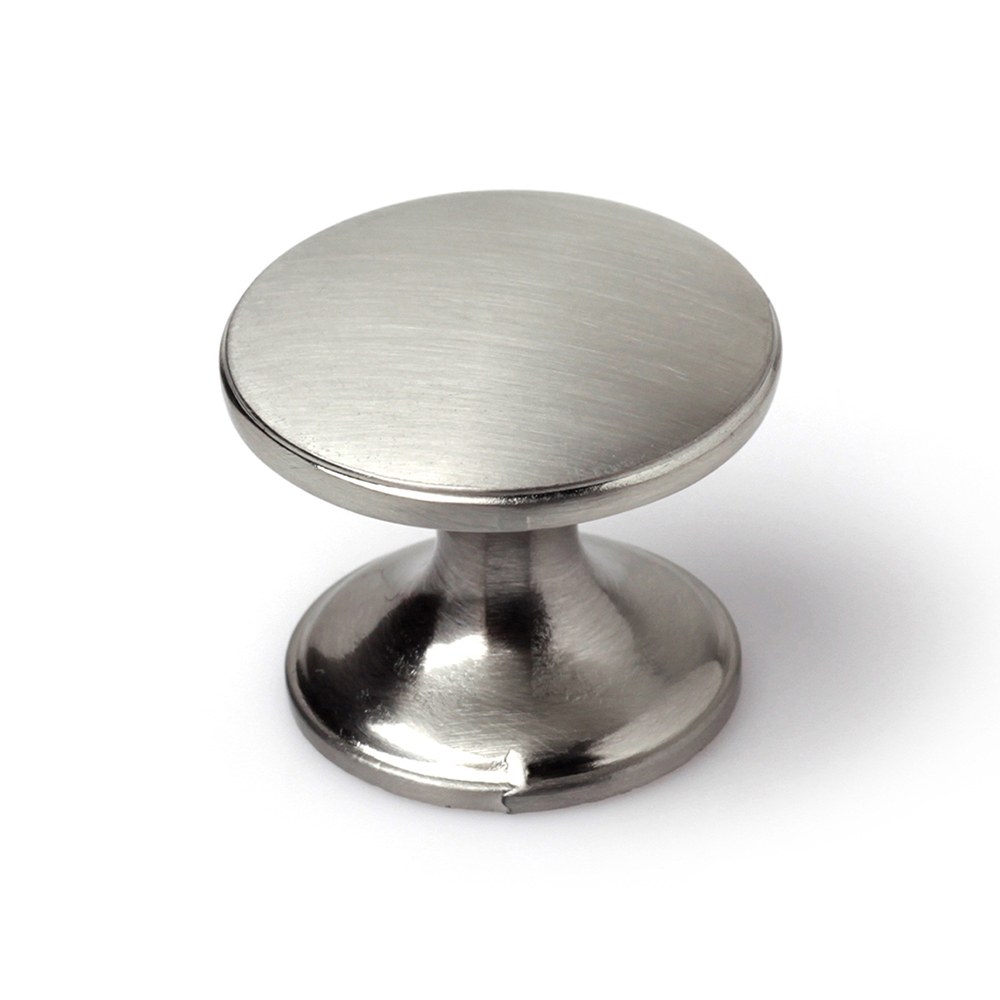 Puxador para móvel, modelo 756, de zamak com acabamento níquel acetinado, Ø32 mm