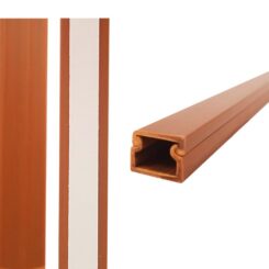 Mini calha adesiva  2m 10 x 10 mm madeira escura (preço/metro)