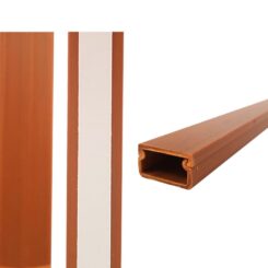 Mini calha adesiva 2m 19x11mm COR madeira escura (preço/metro)