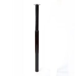 Pé cilíndrico extensível, modelo 406E, em aço com acabamento preto, Ø60 x 710/1100 mm