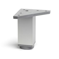 Pé quadrado de alumínio, modelo 404, com acabamento anodizado mate 40 x 40 x 100 mm