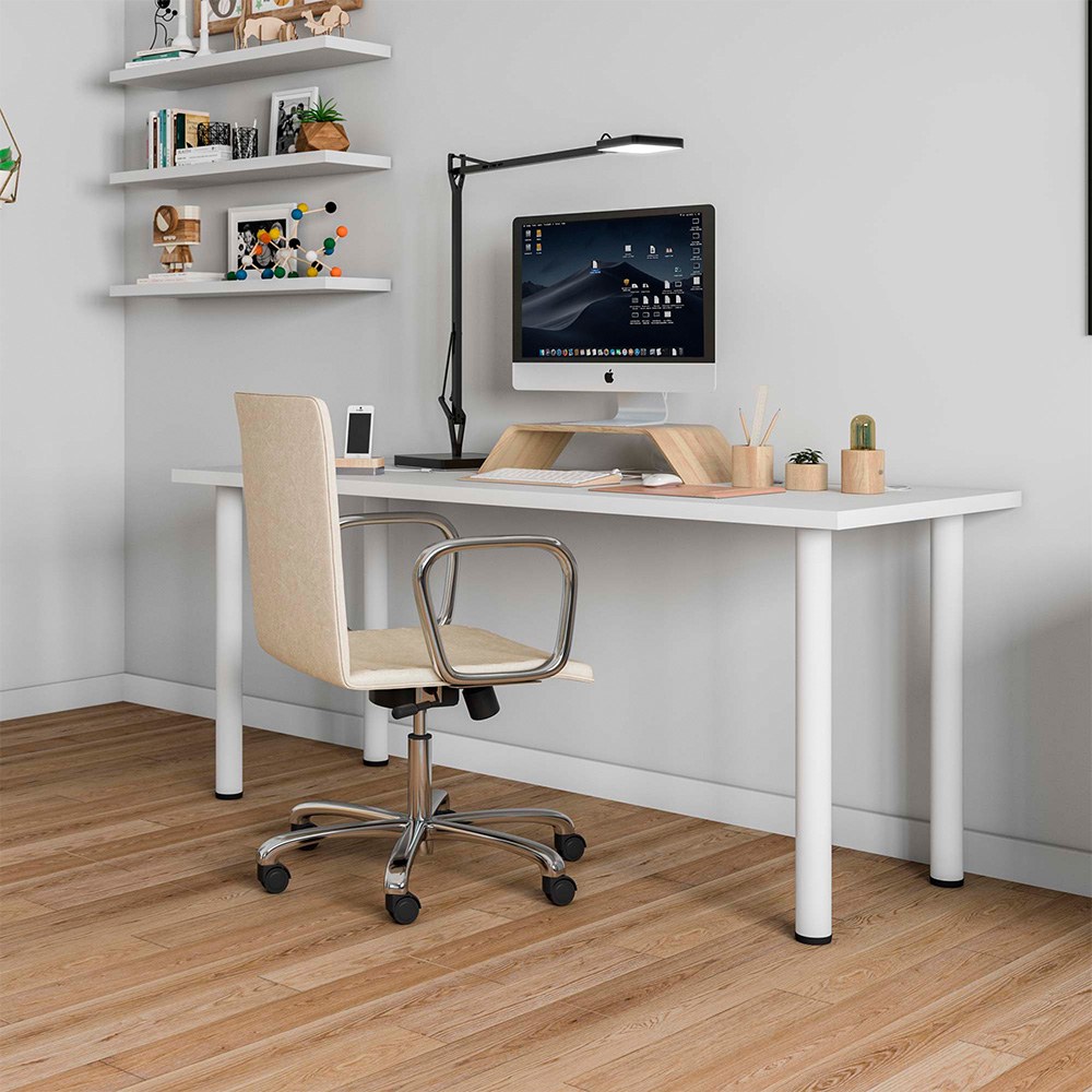 Perna de mesa cilíndrica, modelo 4406, em aço branco, ø60 x 710 mm, 4 peças - Image 2